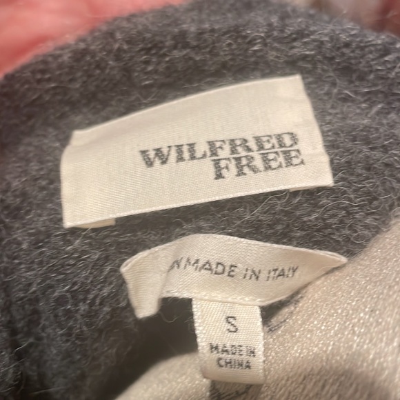 Aritzia Wilfred Free Vest Fei Fei Alpaca Wool Knit Open Fringe Heathered Gray M - Picture 11 of 11